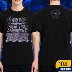 Billy Strings Australia And New Zealand Exclusive Tee Tour 2025 On July Merch Purple Gothic By Logan Fox Two Sided T-Shirt