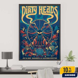 Dirty Heads Sacramento California 2025 Event Poster At California State Fair On July 16 Home Decor Poster Canvas