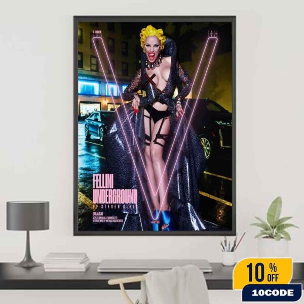 Doja Cat V Magazine 2025 Fellini Underground By Steven Klein Home Decor Poster Canvas
