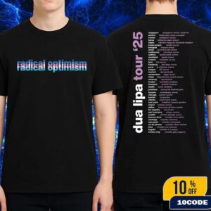 Dua Lipa Radical Optimsim World Tour 2025 Dated Tour Tee Merch Fan Gifts Classic Two Sides T-Shirt