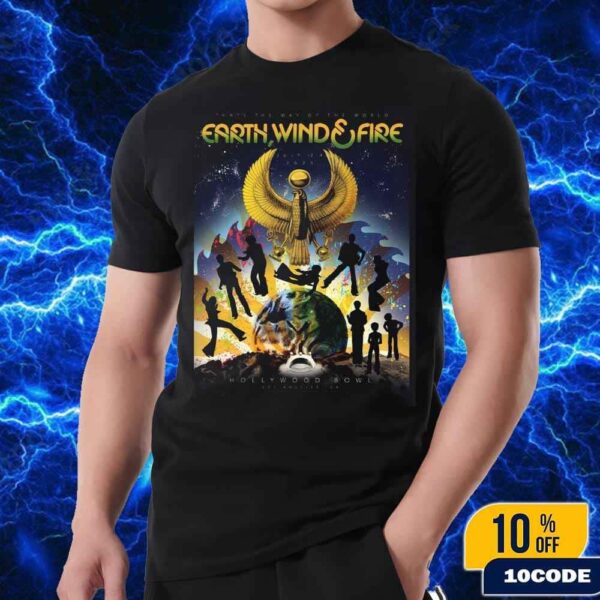 Earth Wind And Fire That’s The Way Of The World Los Angeles California 2025 Concert Poster At Hollywood Bowl On July 24 Classic T-Shirt