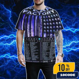 Fear Factory Demanufacture Tour 2025 Anniversary 30th Years Tour Dates All Over Print T-Shirt