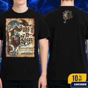 Guns N Roses Kaunas Lithuania 2025 Venue Poster At Darius and Girenas Stadium On July 10 Versus Dragon Art Classic T-Shirt Two Sides