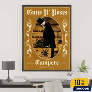 Guns N Roses Tampere 2025 Event Poster At Ratina Stadium On July 7 Home Decor Poster Canvas