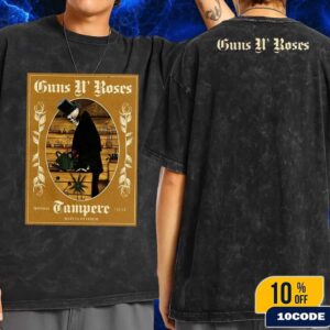 Guns N Roses Tampere 2025 Event Poster At Ratina Stadium On July 7 Wash T-Shirt Two Sides