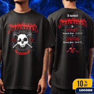 Hatebreed I Survived In Cardiff And London Run Shows 2025 At Blackweir Fields On July 3 And Finsbury Park On July 6 Unisex Two Sides T-Shirt