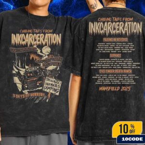 Inkcarceration Music And Tatto Festival 2025 Ohio State Reformatory Merch Chilling Tales Wash Two Sided T-Shirt