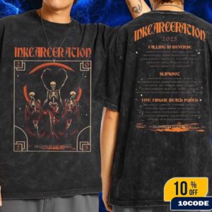 Inkcarceration Music And Tatto Festival 2025 Ohio State Reformatory Merch Night Terror Wash Two Sided T-Shirt