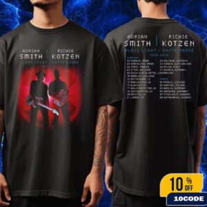 Iron Maiden Adrian Smith And Richie Kotzen Black Light White Noise Tour 2026 EU Tour Dates Fan Gifts Classic Two Sides T-Shirt