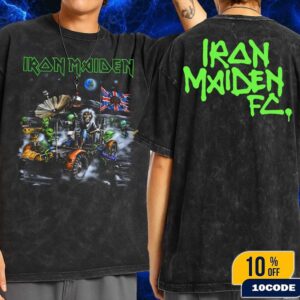 Iron Maiden FC Exclusive Eddie And The Aliens 2025 Wash T-Shirt Two Sides