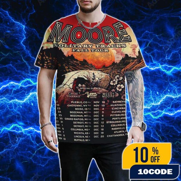 Kip Moore Solitary Tracks Fall Tour 2025 Schedule Date List All Over Print Unisex T-Shirt