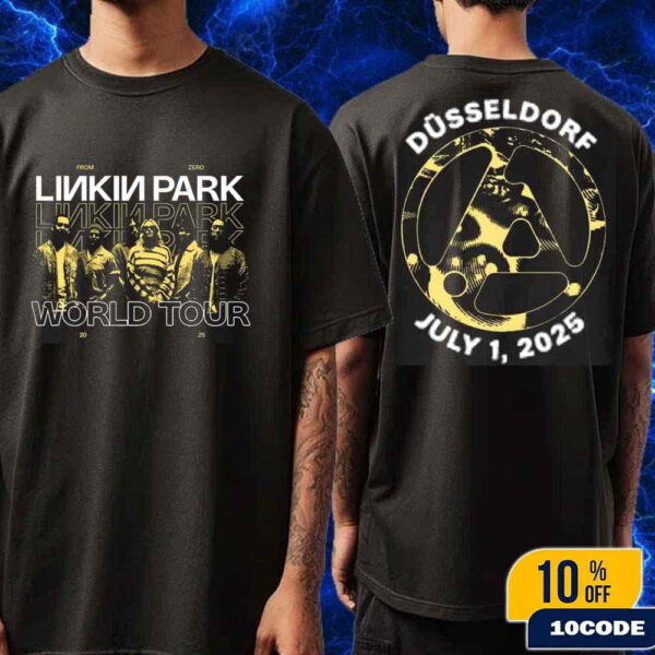 Linkin Park Dusseldorf Germany 2025 Exclusive Tee From Zero World Tour At Merkur Spiel Arena On July 1st 2025 Merch T-Shirt Two Sides