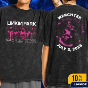 Linkin Park In Belgium At Rock Werchter Festival From Zero World Tour On July 3 2025 Wash Tee Shirt Two Sides