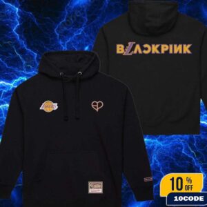 Los Angeles Lakers Mitchell And Ness x BLACKPINK Pullover Hoodie Limited Edition Merch NBA Shirt