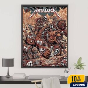 Metallica M72 Denver 2025 Night 1 Venue Poster In Denver Colorado At Empower Field at Mile High On June 27 Merch Home Decor Poster Canvas