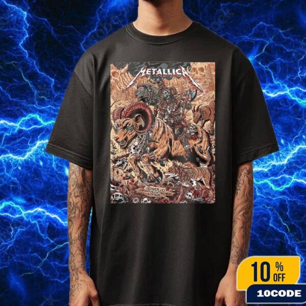 Metallica M72 Denver 2025 Night 2 Venue Poster In Denver Colorado At Empower Field at Mile High On June 29 Classic T-Shirt