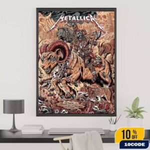 Metallica M72 Denver 2025 Night 2 Venue Poster In Denver Colorado At Empower Field at Mile High On June 29 Merch Home Decor Poster Canvas