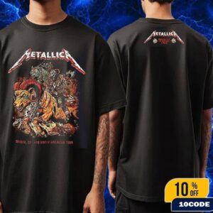 Metallica M72 Denver 2025 Night 2 Venue Tee In Denver Colorado At Empower Field at Mile High On June 29 Merch T-Shirt Two Sides