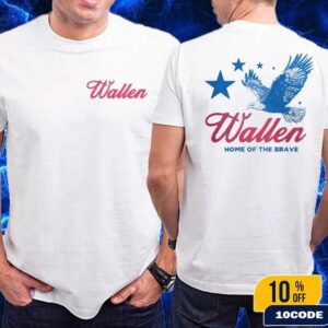 Morgan Wallen Fourth Of July 2025 Home Of The Brave Eagle Fan Gifts Classic T-Shirt Two Sides