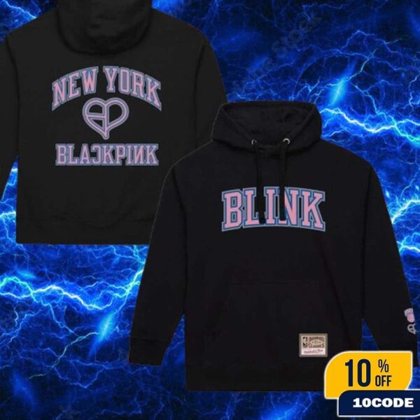 New York Knicks Mitchell And Ness x BLACKPINK Pullover Hoodie Limited Edition Merch MLB Shirt