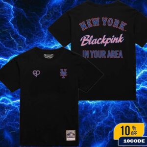 New York Mets Mitchell And Ness x BLACKPINK T-Shirt Merch MLB