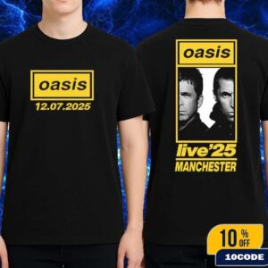 Oasis Live 25 World Tour 2025 Venue Tee In Manchester UK On July 12 At Heaton Park Merch Classic Two SIdes T-Shirt