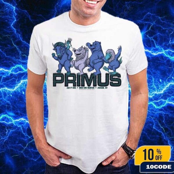 Primus Jackson Wyoming Concert Poster At Snow King Mountain On July 8 2025 Fans Gift Classic T-Shirt