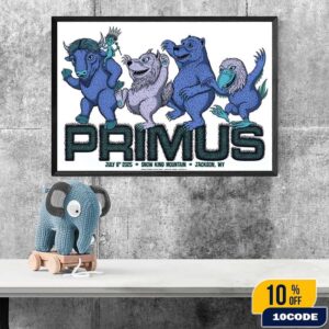 Primus Jackson Wyoming Concert Poster At Snow King Mountain On July 8 2025 Home Decor Poster Horizontal