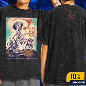 Queens Of The Stone Age AMA Music Festival 2025 Poster In Romano d’Ezzelino Italy On July 16 Wash Two Sides T-Shirt