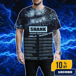 Shank Tour 2025 Schedule List Dates On Sept Oct And Nov All Over Print T-Shirt