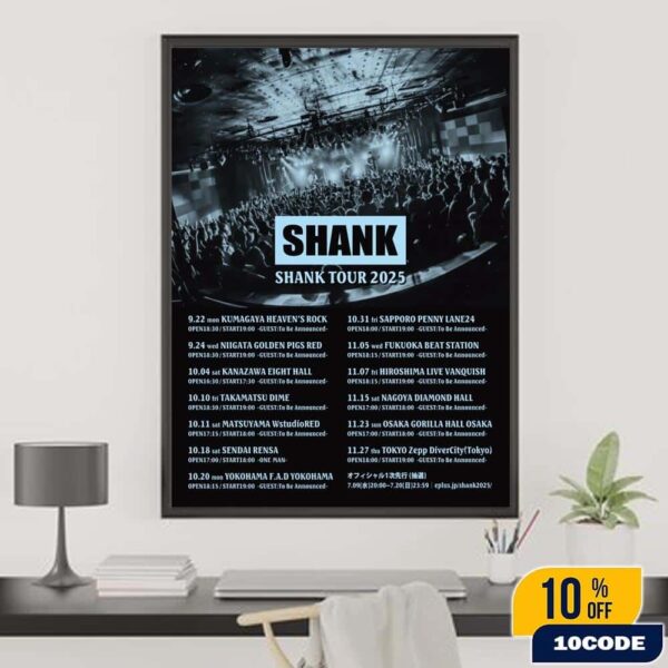 Shank Tour 2025 Schedule List Dates On Sept Oct And Nov Home Decor Poster Canvas