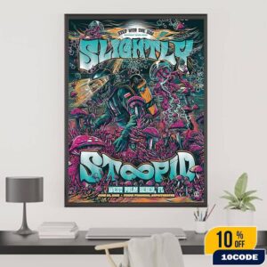 Slightly Stoopid Step Into The Sun Summer Tour 2025 Poster For West Palm Beach Florida At Ithink Financial Amphitheatre On June 28 Home Decor Poster Canvas