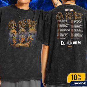 The Trinity Of Terror Tour 2025 With Ice Nine Kills – Black Veil Brides and Motionless White Tour Dates On Oct Nov And Dec Fan Gifts Wash T-Shirt Two Sides