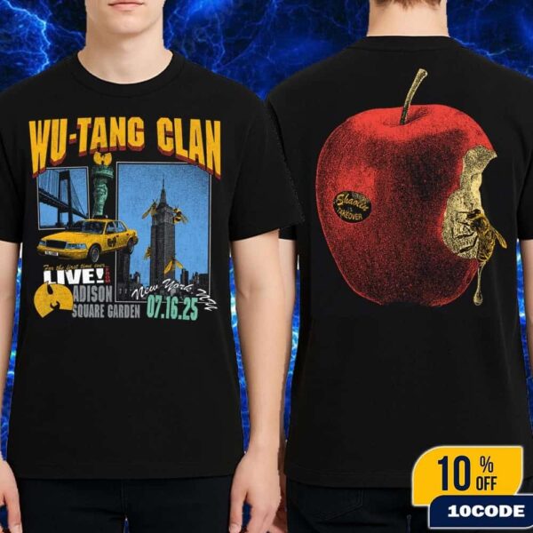 Wu-Tang Clan Final Chamber Tour New York City Exclusive Tee 2025 At Madison Square Garden On July 16 Merch T-Shirt Two Sides