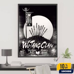 Wu-Tang Clan Vancouver BC Tour 2025 Poster At Rogers Arena On June 30 Home Decor Poster Canvas