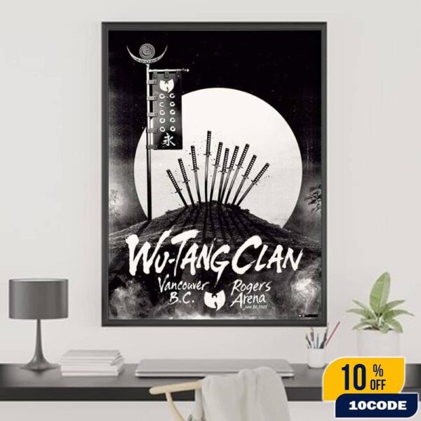 Wu-Tang Clan Vancouver BC Tour 2025 Poster At Rogers Arena On June 30 Home Decor Poster Canvas