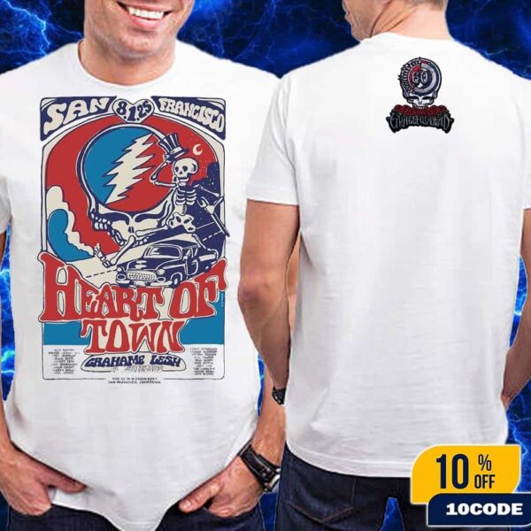 Graham Lesh And Friends Grateful Dead 60 Years Celebration Heart Of Tour On San Francisco On August 1 2025 Classic T-Shirt Two Sides